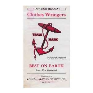  Anchor Brand Clothes Wringer Poster (10.00 x 16.00)