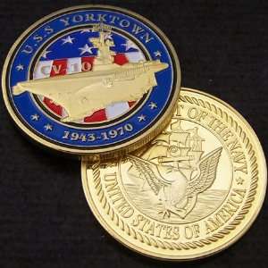   CV 10 Gold Plated Colorized Challenge Coin 253 