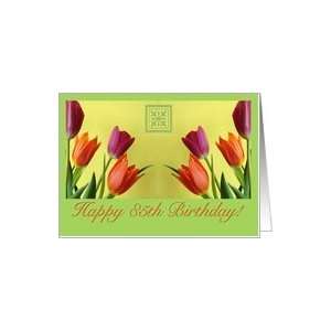  Happy 85th Birthday Tulips Card Toys & Games