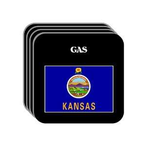  US State Flag   GAS, Kansas (KS) Set of 4 Mini Mousepad 