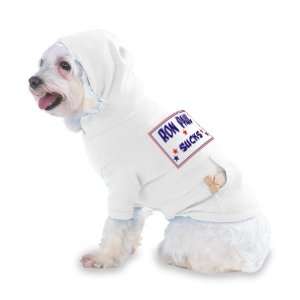  RON PAUL SUCKS Hooded T Shirt for Dog or Cat LARGE   WHITE 