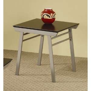  Metal End Table in Brown and Silver Finish: Everything 