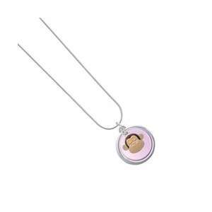  Light Purple Pearl Acrylic Pendant Snake Chain Charm Necklace: Jewelry