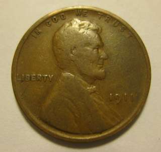 1911 P Lincoln Wheat Cent Penny  