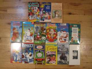 Lot of 15 VHS Childrens Tapes   Cartoons, Christmas (Thomas, Frosty 
