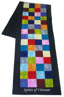 Mosaic Colors Table Runner Cloth Taffeta Silk 190x42 cm  