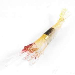   Head Yellow Black Tail Silicone Shrimp Fishing Bait