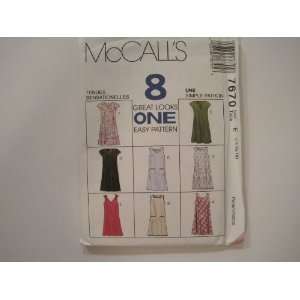  McCalls Pattern 7670 Misses Dress Sizes 14 16 18 McCall 