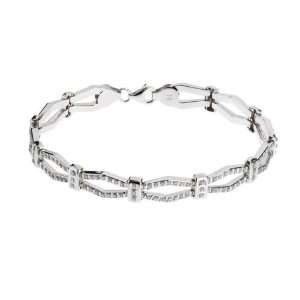   Diamond Accent Marquise Station Bracelet   Length 7.25 Jewelry