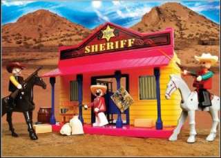 Western Play Set (Sheriff Station and accessories) cowboys ghost town