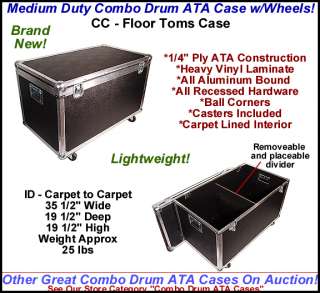ATA COMBO DRUM CASE for DUAL FLOOR TOMS   New CC  