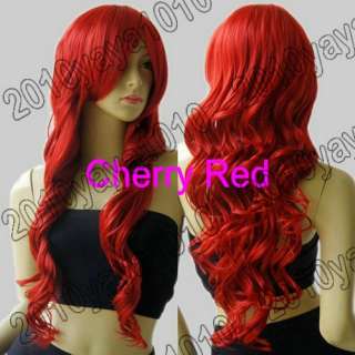 Free Shipping Wavy Long Hair 70cm Cosplay Wig All Color  