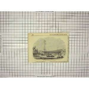    LAUNCH SHIP WATERWITCH COWES ISLE WIGHT OLD PRINT: Home & Kitchen