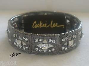 Cookie Lee Black Genuine Crystal Heirloom Cross Jewelry  