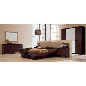 Composition 3 Queen Size Bed Group with Storage Drawer Platform Bed 
