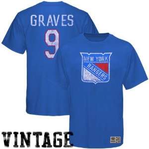  Old Time Hockey New York Rangers #9 Adam Graves Royal Blue 