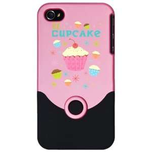    iPhone 4 or 4S Slider Case Pink Lil Cupcake 