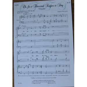  Oh, for a Thousand Tongues to Sing (Sheet Music) (SATB 