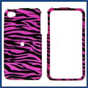  Apple iPhone 4/CDMA/4S 2D Zebra on Pink Protective Case 