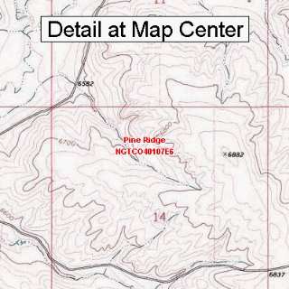 USGS Topographic Quadrangle Map   Pine Ridge, Colorado (Folded 