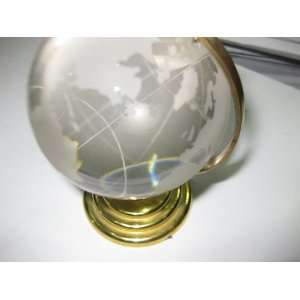  World Globe in Glass and Brass
