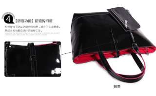   Leather Patent Cowhide Zipper Lock Shoulder Tote Bag 6Colors  