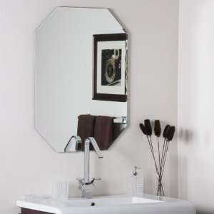  Frameless Octagon Scallop Bathroom and Wall Mirror 