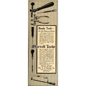  1915 Ad L. S. Starrett Toolmakers Shop Home Hardwares 