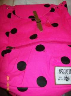 Victorias Secret Love Pink Backpack Pink Polka Dot NWT  