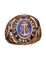 Navy Deluxe Engraved Ring   in your choice of size