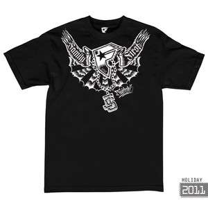   STARS AND STRAPS TWITCH PRAYER MENS TEE COLOR: BLACK/WHITE  