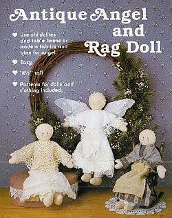 ANTIQUE ANGEL& RAG DOLL Christmas Stuffed Pattern WOW!  