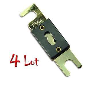  New 4PCS 250AMP 250A ANL Fuse Gold Plated For Car Audio 