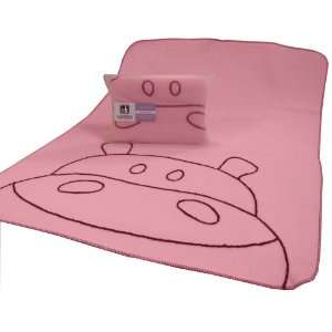 Modern Basics Pink Hippo Blanket 40X30 Baby