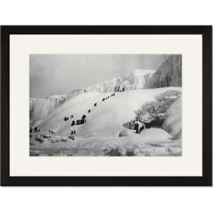   Black Framed/Matted Print 17x23, Frozen Niagara Falls