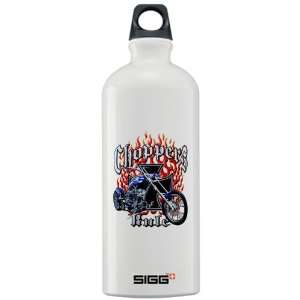  Sigg Water Bottle 1.0L Choppers Rule Flaming Motorcycle 