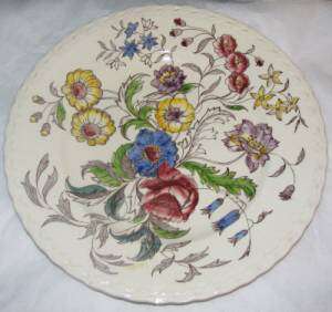 Vernon Kilns Metlox Mayflower Platter Chop Plate May Flower Vtg 