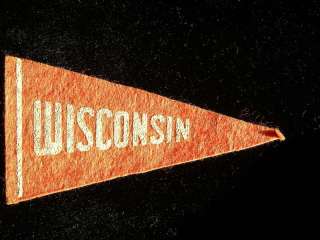 Vintage Wisconsin Football Felt Mini Pennant *2842  