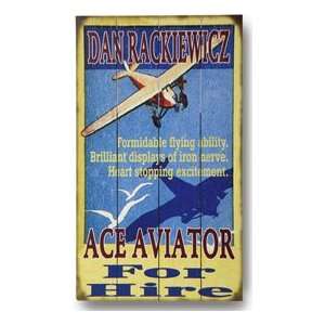  Personalized Ace Aviator Wall Sign