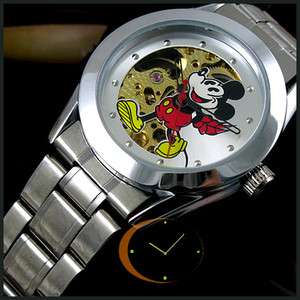 MICKEY STAINLESS AUTO MECHANICAL MENS/BOYS TOP WATCH  