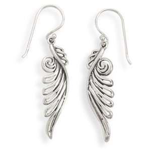   Silver Ornate Angel Wing Earrings West Coast Jewelry Jewelry