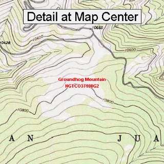  USGS Topographic Quadrangle Map   Groundhog Mountain 