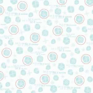  Stiched Snowflakes Scrapbook Paper 
