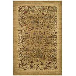   Collection Paisley Beige/ Multi Rug (5 3 x 7 6)  