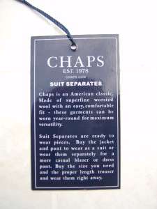 New CHAPS 100% WOOL Mens 2 PLEAT Suit DRESS 42/32 PANTS Gray Grey 