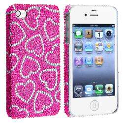   Heart Bling Rear Snap on Case for Apple iPhone 4/ 4S  