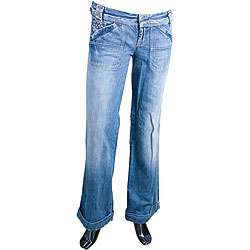 Diesel Wiggy Light Blue Womens Wide leg Jeans  Overstock
