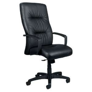  La Z Boy Leather High Back Chair on Wheels Office 