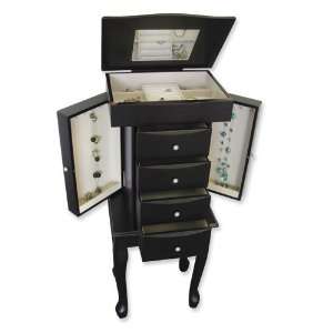  Black Painted Jewelry Armoire Jewelry