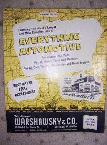 1972 Warshawsky Auto Parts Accessories Catalog 353 T  